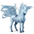 ponei unicorn cu aripi  element de aer