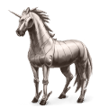 unicorn de tracţiune element de metal