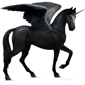 unicorn de călărit cu aripi sur înspicat