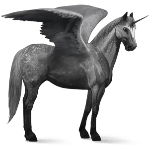 unicorn de călărit cu aripi sur rotat