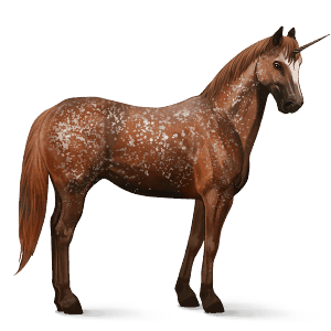 unicorn de călărit pursânge spaniol sur rotat