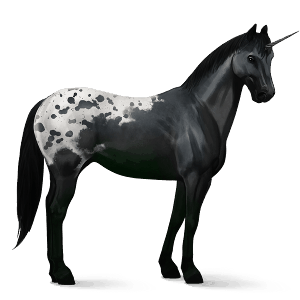 unicorn de călărit sur înspicat