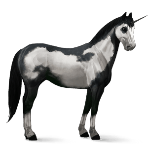 unicorn de călărit negru