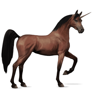 unicorn de călărit murg