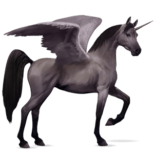 unicorn de călărit cu aripi pursânge spaniol sur rotat