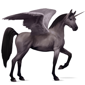 unicorn de călărit cu aripi roib bălţat