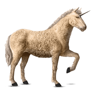unicorn de călărit trăpaş francez murg închis