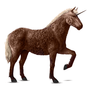 unicorn de călărit roib închis blond 