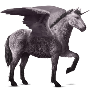 unicorn de călărit cu aripi ondulat roib