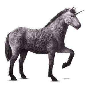 unicorn de călărit ondulat roib