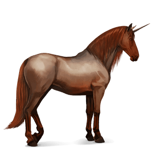 unicorn de călărit pursânge spaniol murg