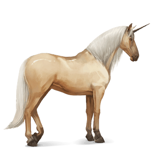 unicorn de călărit pursânge spaniol sur rotat