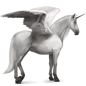 unicorn de călărit cu aripi pursânge spaniol sur