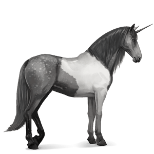 unicorn de călărit pursânge spaniol sur rotat
