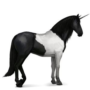 unicorn de călărit murg închis