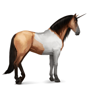 unicorn de călărit roib închis