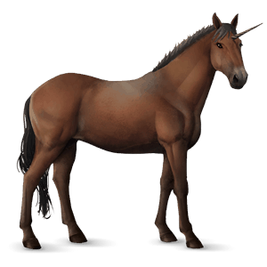 unicorn de călărit murg