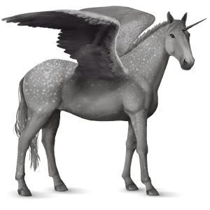 unicorn de călărit cu aripi sur rotat