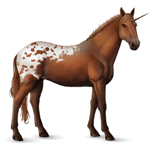 unicorn de călărit mustang murg