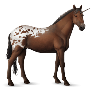 unicorn de călărit murg pătat