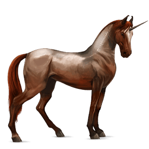 unicorn de călărit pursânge spaniol roib închis