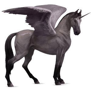 unicorn de călărit cu aripi knabstrupper black blanket 