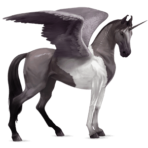 unicorn de călărit cu aripi selle français sur şoriciu