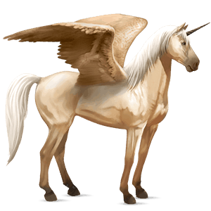 unicorn de călărit cu aripi albinos