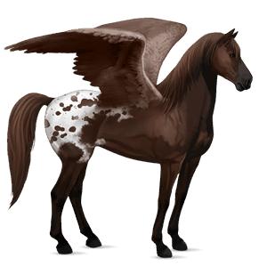 pegas de călărit mustang roib