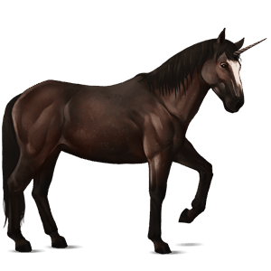 unicorn de călărit negru