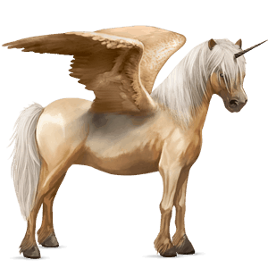 ponei unicorn cu aripi  murg