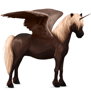 ponei unicorn cu aripi  welsh murg închis