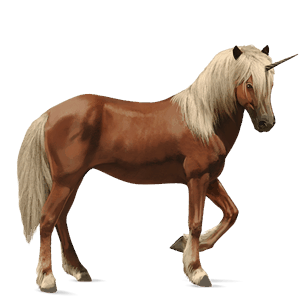 unicorn de călărit murg