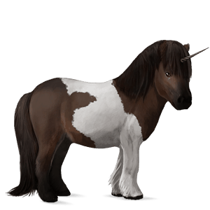 ponei unicorn murg închis