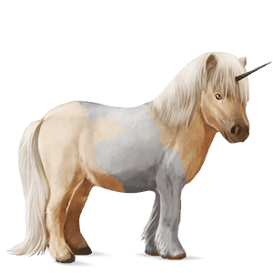 ponei unicorn haflinger roib închis blond 