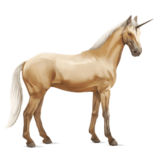 unicorn de călărit murg deschis