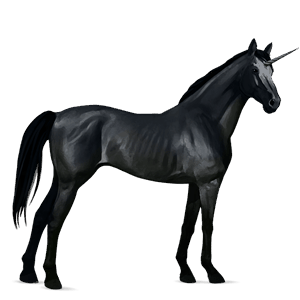 unicorn de călărit pursânge englez roib închis blond 