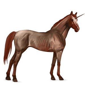 unicorn de călărit trăpaş francez murg