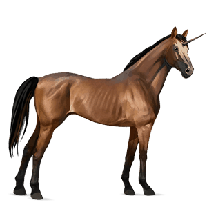 unicorn de călărit lipiţan roib