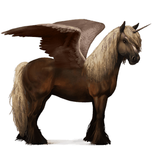 unicorn de călărit cu aripi sur