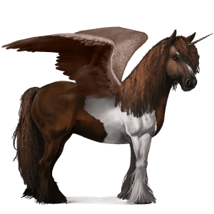 unicorn de călărit cu aripi sur