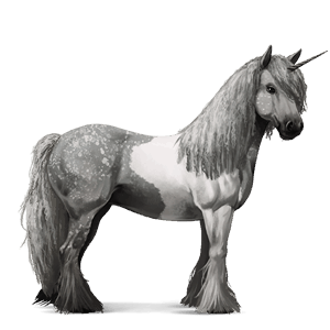 unicorn de călărit roib