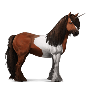 unicorn de călărit murg deschis bălțat