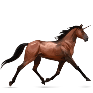 unicorn de călărit trăpaş francez roib închis