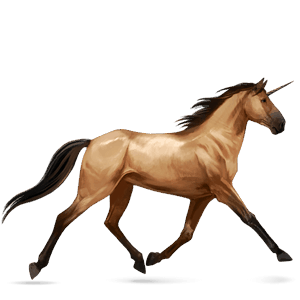 unicorn de călărit roib închis