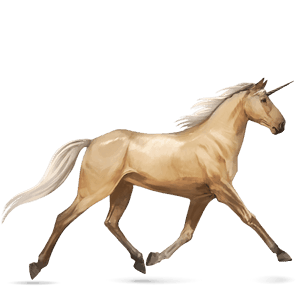 unicorn de călărit trăpaş francez roib