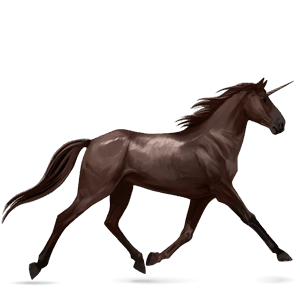 unicorn de călărit trăpaş francez negru