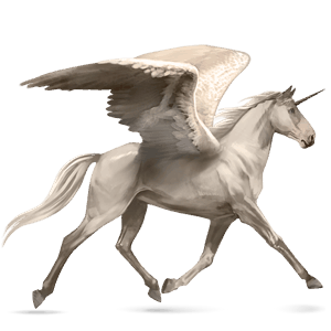 unicorn de călărit cu aripi trăpaş francez roib