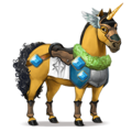 unicorn de călărit frizzy
