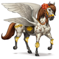 unicorn de călărit cu aripi rose
